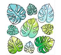 Toppe Termoadesive Foglie di Monstera
