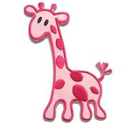 Toppe termoadesive - giraffa animale bambini - diversi colori selezionabili - 9,4 x 6,5 cm - by catch-the-patch® Patch Toppa ricamate Applicazioni Ricamata da cucire adesive, Farbvariante:rosa