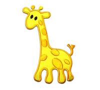 Toppe termoadesive - giraffa animale bambini - diversi colori selezionabili - 9,4 x 6,5 cm - by catch-the-patch® Patch Toppa ricamate Applicazioni Ricamata da cucire adesive, Farbvariante:giallo