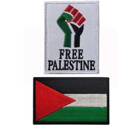 Toppe Termoadesive Gratuite con Bandiera della Palestina, 2 Pezzi, per Abbigliamento, Toppe Adesive su Vestiti, Toppe Fai Te per Borse