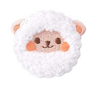 Toppe termoadesive in peluche, a forma di cane, orso, pecora, da applicare con ferro da stiro, adesivi su vestiti, sciarpe, fai da te (testa di alpaca)