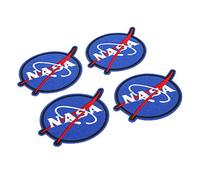 Toppe termoadesive NASA, 14 x 10 x 2 pezzi, 8 pezzi, toppa ricamata, abbigliamento, applique, cucito, decorazione, adesivi fai da te in stile NASA