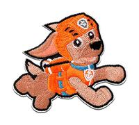 Toppe termoadesive - Paw Patrol Squadra Dei Cuccioli Zuma - arancione - 5,8x6,6cm - Spin Master Patch Toppa ricamate Applicazioni Ricamata da cucire adesive