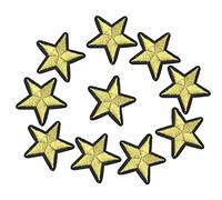 Toppe termoadesive per abbigliamento ricamo adesivo stella oro denim applique arte artigianato cucito giacche vestiti cappelli zaini fresco partten 4 * 4 cm 10 pezzi processo professionale