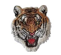 Toppe termoadesive ricamate da cucire a righe ruggenti tigre applique per ragazze ragazzi abbigliamento toppe termoadesive decorative per riparazione di abbigliamento per bambini ragazzi jeans vestiti
