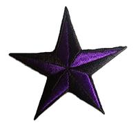 Toppe termoadesive - stella - diversi colori selezionabili - 7,5 x 7,5 cm - by catch-the-patch® Patch Toppa ricamate Applicazioni Ricamata da cucire adesive, Farbvariante:porpora