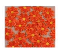 Toppe Termoadesivi 10 pezzi di toppe termoadesive con ricamo a forma di fiore e margherita, da stirare, for vestiti, adesivi con cartoni animati, distintivi for cappelli(Antique Zinc)