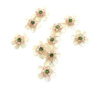 Toppe Termoadesivi 10pcs Rhinestone beaded flower patches for clothes DIY sew on parche appliques