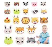 Toppe Termoadesivi, 21 Pezzi Toppe Ricamate per Animali dei Cartoni, Toppe Bambini da Cucire, Toppe Termoadesive Bambini, Toppa Ricamata, Toppe Adesive per Tessuti Bambini