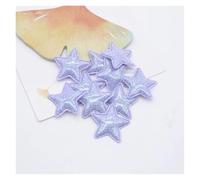 Toppe termoadesivi 50 Pz 25mm Bling Stella In Pelle Applique For FAI DA TE Ragazza Copricapo Fermagli For Capelli Decor Accessori Vestiti Cappello Toppe Da Cucire per Fai Da Te(Purple)