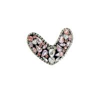 Toppe Termoadesivi 5Pcs Colorful Crystal Gemstone Love Cloth Sticker,handmade Bead Pieces Peach Heart(4)