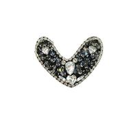 Toppe Termoadesivi 5Pcs Colorful Crystal Gemstone Love Cloth Sticker,handmade Bead Pieces Peach Heart(3)