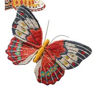 Toppe Termoadesivi Kit da ricamo farfalla for principianti con cerchio Kit da ricamo spilla a mano fai da te Cucito fatto a mano Ricamo a punto croce Set Decor(Embroidery Kit-I)