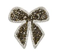 Toppe Termoadesivi Sparkling Hotfix Crystal Rhinestones Bowknot Shape Motifs Resin Applique(10pcs champagne)