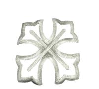 Toppe Termoadesivi Toppe ricamate in oro da 2 pezzi termoadesive for costumi cosplay, applicazioni corona for abiti punk 8-12 cm(Silver 1)