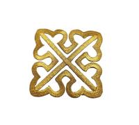 Toppe Termoadesivi Toppe ricamate in oro da 2 pezzi termoadesive for costumi cosplay, applicazioni corona for abiti punk 8-12 cm(Gold 4)