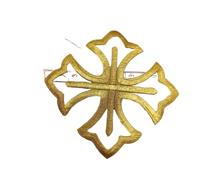 Toppe Termoadesivi Toppe ricamate in oro da 2 pezzi termoadesive for costumi cosplay, applicazioni corona for abiti punk 8-12 cm(Gold 1)