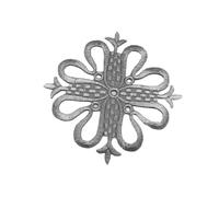 Toppe Termoadesivi Toppe ricamate in oro da 2 pezzi termoadesive for costumi cosplay, applicazioni corona for abiti punk 8-12 cm(Silver 2)