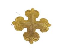 Toppe Termoadesivi Toppe ricamate in oro da 2 pezzi termoadesive for costumi cosplay, applicazioni corona for abiti punk 8-12 cm(Gold 3)