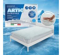 Topper 1 piazza e mezza memory Artic effetto rinfrescante bianco