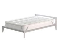 Topper 1 Piazza e Mezzo Francese Trapuntato 600 gr/mq con Elastici Plus Bianco