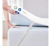 Topper 140 x 200 cm, materasso in gel H3/H4, in memory foam di 7,5 cm di altezza e tessuto in fibra di bambù, comodo coprimaterasso 140 x 200 cm, per letto a molle e letti scomodi (BD140)