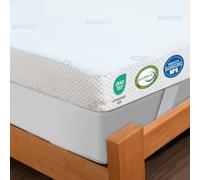 Topper 160 x 200 cm, materasso in gel H3/H4, in memory foam di 7,5 cm di altezza e tessuto in fibra di bambù, comodo coprimaterasso 160 x 200 cm, per letto a molle e letti scomodi (BD160)