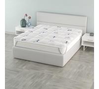Topper AIR letto Matrimoniale 160x195, Imbottitura 300 gr/mq, Soffietto di 3 cm, Coprimaterasso Traspirante con Elastici per il fissaggio, Lavabile in Lavatrice