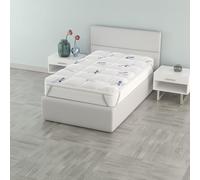 Topper AIR letto Singolo 80x195, Imbottitura 300 gr/mq, Soffietto di 3 cm, Coprimaterasso Traspirante con Elastici per il fissaggio, Lavabile in Lavatrice
