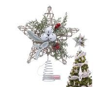 Topper 'albero della stella di Natale, decorazione natalizia per la casa | Topper di alberi con campana per display, finestra, festa, vetrina, vacanza, vacanza, all'aperto, casa, posto di l