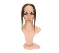 Topper Capelli Donna Topper for capelli da donna, in capelli umani, lunghezza 10 pollici, con attaccatura dei capelli naturale, for la perdita dei capelli, con gancio a mano, nodo singolo, invisibile