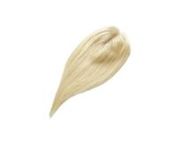 Topper con base in seta per donne, 14 x 16 cm, capelli lisci in capelli umani non trattati, 4 clip per punte calve intorno al topper aggiunge volume ai capelli (10 pollici)