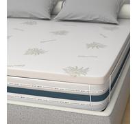 MiaSuite Topper 80x190 cm per materasso in MemoryFoam - alto 10 cm, sfoderabile, tessuto AloeVera | Correttore H10 - TopperH10_80x190x10
