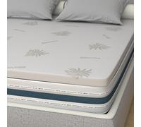TOPPER CORRETTORE IN MEMORYFOAM PER MATERASSO SINGOLO 80x190 ALTEZZA 3 CM SFODERABILE ALOE VERA