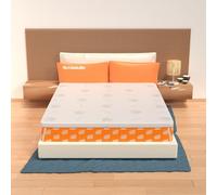 TOPPER CORRETTORE IN MEMORYFOAM PER MATERASSO SINGOLO 80X190 ALTEZZA 8 CM SFODERABILE ALOE VERA