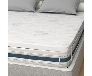 TOPPER CORRETTORE IN MEMORYFOAM PER MATERASSO UNA PIAZZA E MEZZA 120X190 ALTEZZA 10 CM SFODERABILE ALOE VERA