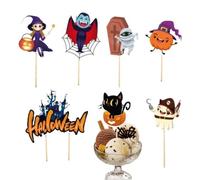 Topper Cupcake Di Halloween 7 Pezzi Decorazioni Dolci Spaventose e da Festa | Decorazione per Porta Cupcake di Halloween Per Feste Ragazze Amiche Cocktail Compleanno Natale Giorno Del Ringraziamen