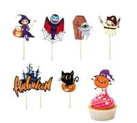 Topper Cupcake Di Halloween 7 Pezzi Decorazioni per Dolci, Stuzzicadenti di | Decorazione per Porta Cupcake di Halloween Per Feste Ragazze Amiche Cocktail Compleanno Natale Giorno Del Ri