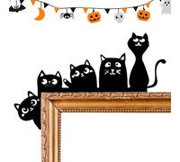 Topper della porta di Halloween in metallo - silhouette in ferro battuto nero, finitura resistente alla meteo resistente, design decorativo leggero | Accento muro spettrale per ingresso anteriore, por