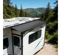 Topper dell'Auvent, Auvent Extensible Nero per Camper, Protezione Slide Out 120cm di Larghezza, Progettazione Modulare, Adatto per Caravane e Motorhome(200cm/79in)