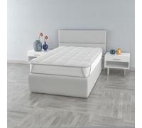 Topper FANCY trapuntato con elastici, Bianco, Singolo 80x195cm