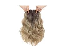 Topper for capelli corti e ondulati da donna, parrucchino dall'aspetto naturale da 12 pollici, parrucca volumizzante for una copertura ottimale(Ombre Ash Blonde)