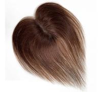 Topper for capelli da donna 7x11 cm con frangia for tende, topper invisibile a strati da 10 pollici for parrucca con clip nella parte centrale Parrucche for capelli diradati(Brown)