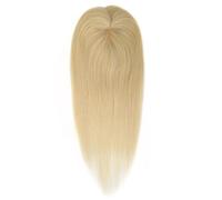 Topper for capelli da donna, veri capelli umani, con base in pizzo svizzero diradante da 4 x 4,5 pollici, senza frangia Soffice e Naturale(613#,12 inch)