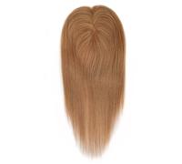 Topper for capelli da donna, veri capelli umani, con base in pizzo svizzero diradante da 4 x 4,5 pollici, senza frangia Soffice e Naturale(8,16 inch)