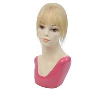 Topper for capelli da donna, veri capelli umani, frangia sottile 3D a 360°, for donne con capelli diradati, 5 cm x 9 cm Extension per Capelli(30cm,Dark blonde)