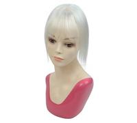 Topper for capelli da donna, veri capelli umani, frangia sottile 3D a 360°, for donne con capelli diradati, 5 cm x 9 cm Topper per Capelli da Donna(30cm,White Blonde)