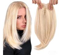 Topper for capelli for diradamento con frangia, parrucchino sintetico con clip, pezzo dall'aspetto naturale for le donne, parrucca quotidiana traspirante e leggera(M)