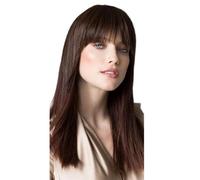 Topper For Capelli For Donne Con Capelli Radi, Parrucche Sintetiche A Strati Lunghe 16 Pollici, Base 4"x4" For Uso Quotidiano per Donne Affascinanti(Dark Brown)
