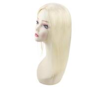 Topper for capelli monouso da 13 * 13 cm, base umana, for donne, con clip for capelli diradati, realizzati a mano per Donne Affascinanti(Platinum,18inch)